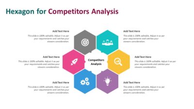 Hexagon for Competitors Analysis PowerPoint Template
