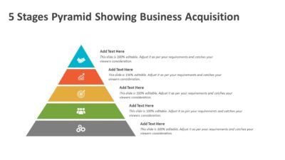 5 Stages Pyramid Business Acquisition PowerPoint Template