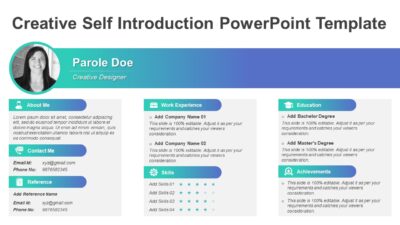 Creative Self Introduction PowerPoint Template