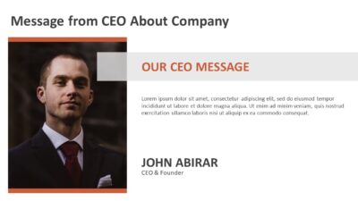 Message from CEO About Company PowerPoint Template