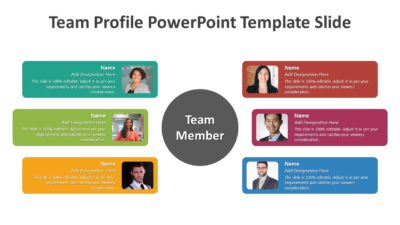 Team Profile PowerPoint Template Slide