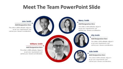 Meet The Team PowerPoint Slide
