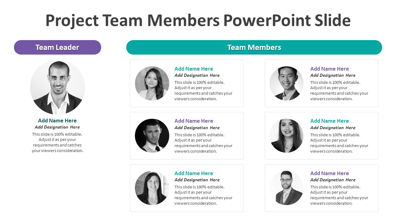 Project Team Members Powerpoint Slide Ppt Templates