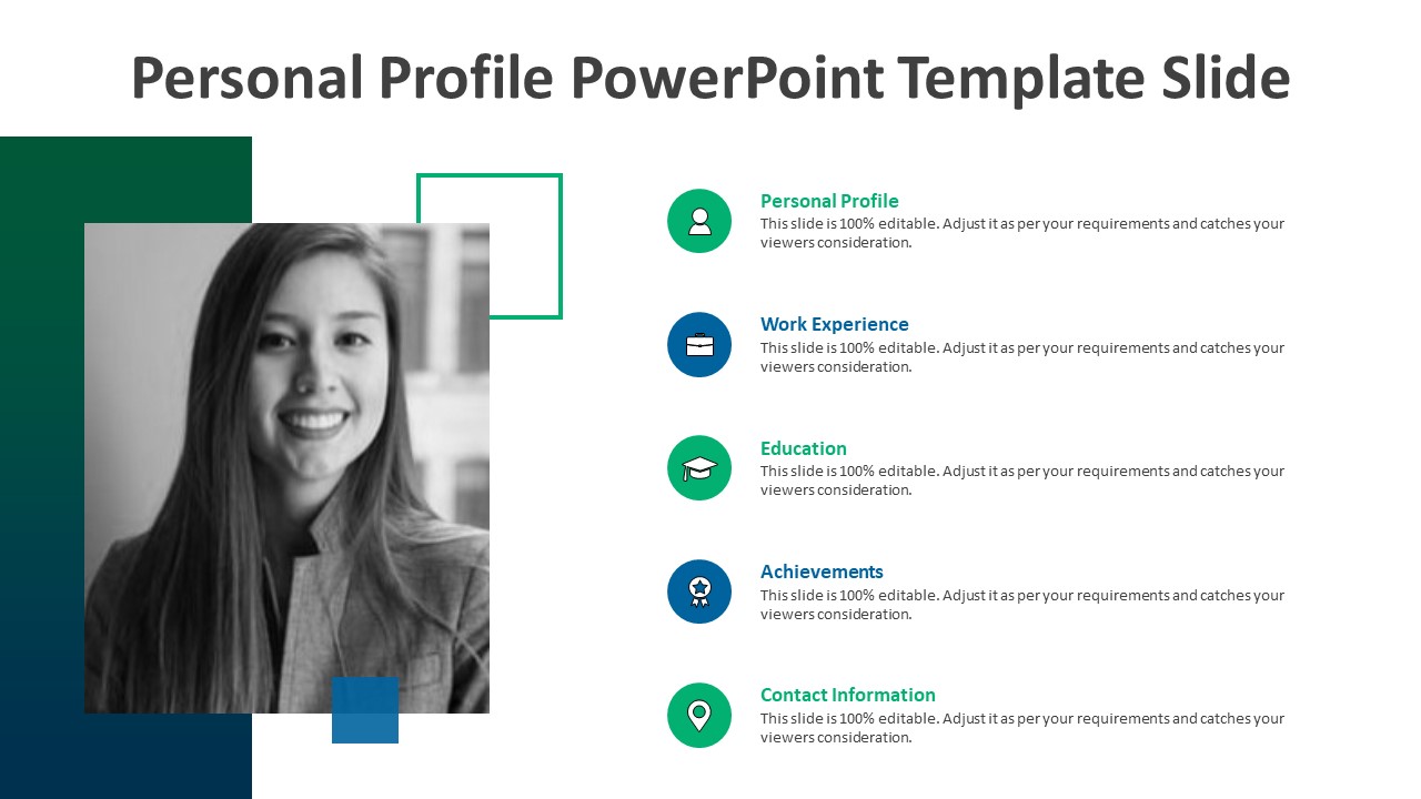Personal Profile Powerpoint Template Slide Creative Resume Ppt