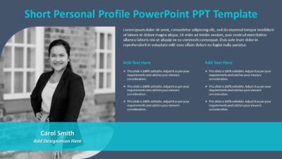 Short Personal Profile PowerPoint PPT Template