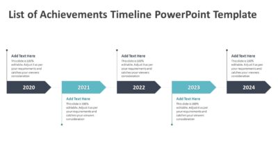 List of Achievements Timeline PowerPoint Template