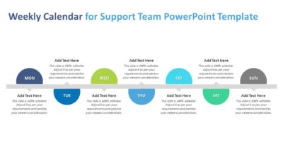 Weekly Calendar for Support Team PowerPoint Template