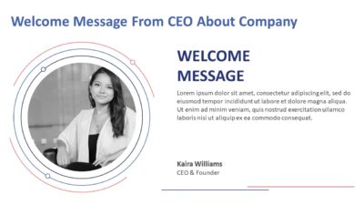 Welcome Message From CEO About Company PowerPoint Template