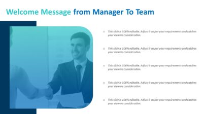 Welcome Message from Manager To Team PowerPoint Template