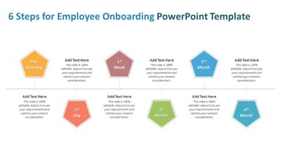 6 Steps for Employee Onboarding PowerPoint Template