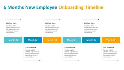 6 Months New Employee Onboarding Timeline PowerPoint Template