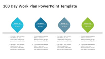 100 Day Work Plan PowerPoint Template