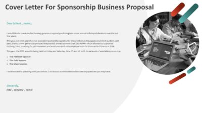 Cover Letter For Sponsorship Business Proposal PowerPoint Template