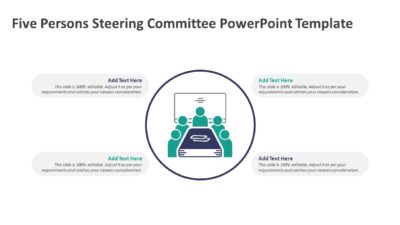 Five Persons Steering Committee PowerPoint Template