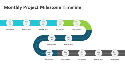 Monthly Project Milestone Timeline PowerPoint Template