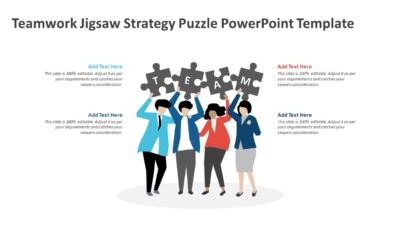 Teamwork Jigsaw Strategy Puzzle PowerPoint Template