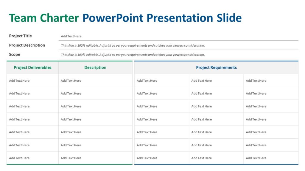 Team Charter PowerPoint Presentation Slide