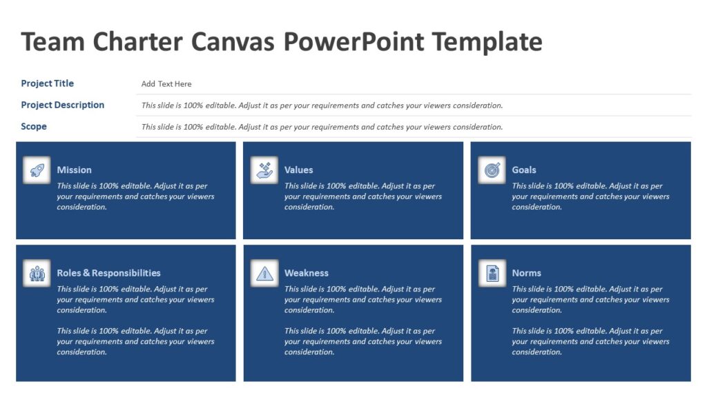 Team Charter Canvas PowerPoint Template
