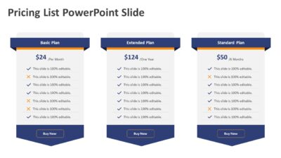 Pricing List PowerPoint Slide