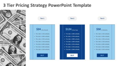 3 Tier Pricing Strategy PowerPoint Template