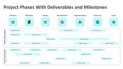 Project Phases With Deliverables and Milestones PowerPoint Template