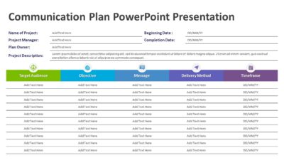 Communication Plan PowerPoint Presentation Slideshow