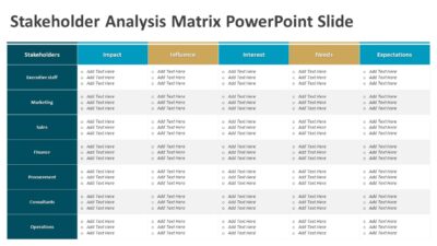Stakeholder Analysis Matrix PowerPoint Slide