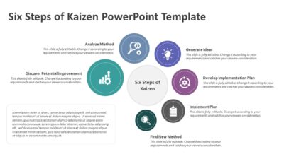 Six Steps of Kaizen PowerPoint Template