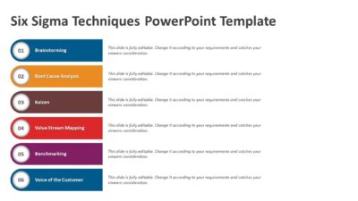 Six Sigma Techniques PowerPoint Template