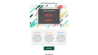 One Page Promotional Newsletter PowerPoint Slide