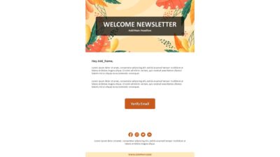 One Page Welcome Newsletter PowerPoint Template