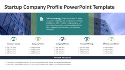 Startup Company Profile PowerPoint Template