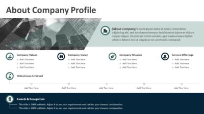 About Company Profile PowerPoint Presentation Template