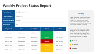 Weekly Project Status Report PowerPoint Template