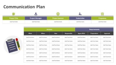 Project Communication Plan Table PowerPoint Template