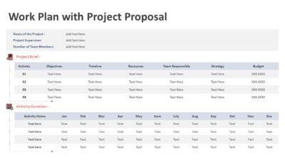 Work Plan with Project Proposal PowerPoint Template