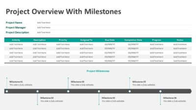 Project Overview With Milestones PowerPoint Template