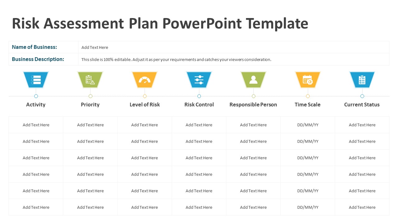 Risk Assessment Plan Powerpoint Template Ppt Templates