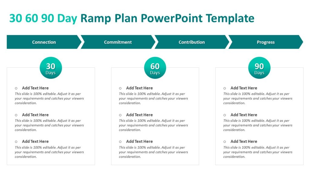 30 60 90 Day Ramp Plan PowerPoint Template