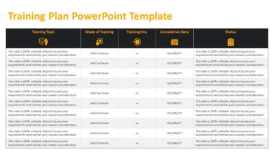 Training Plan PowerPoint Template
