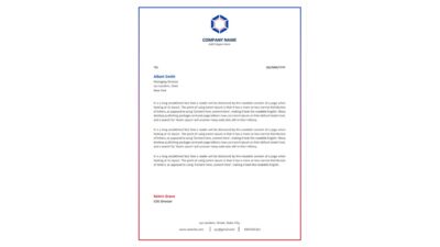 Professional Business Letterhead Word Template Design