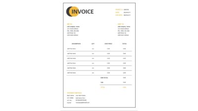 Simple Invoice Word Template Design
