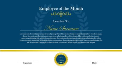 Employee of the Month Certificate PowerPoint Presentation