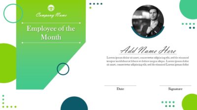 Employee of the Month Certificate PowerPoint Slide