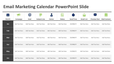 Email Marketing Calendar PowerPoint Slide