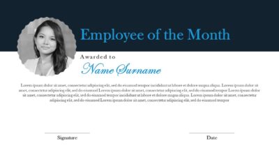 Employee of the Month Certificate Presentation