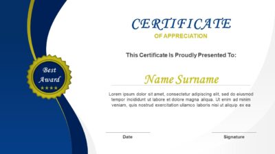 Certificate PowerPoint Template