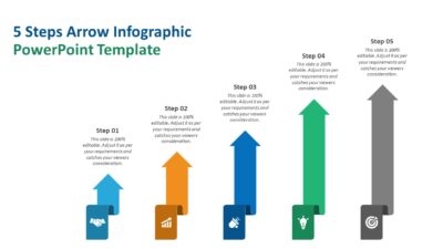 5 Steps Arrow Infographic PowerPoint Template