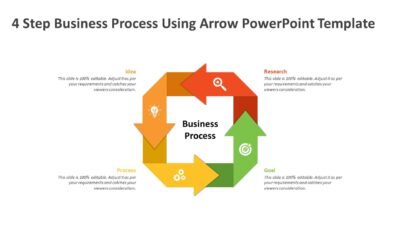 4 Step Business Process Using Arrow PowerPoint Template