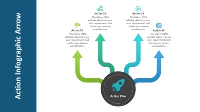 Action Infographic Arrow PowerPoint Template